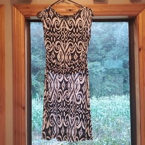 Size 8 enfocus studio white and navy dress